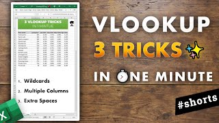 3 useful VLOOKUP tricks ✨ in one minute #Shorts screenshot 4