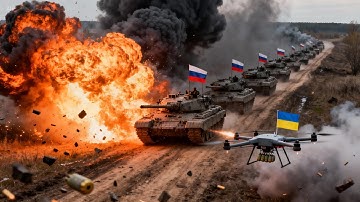 Russian Tank Convoy Walks Into Ukraine’s Trap – Ends in Flames!