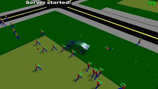 3D rad game engine - 2 zombie hordes test - better movement