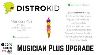 Upgrading Distrokid to a Musician Plus Account