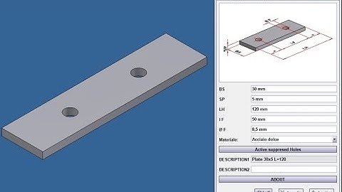 Autodesk Inventor iLogic plate+holes