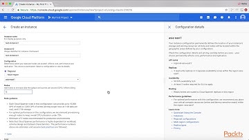 Google Cloud Spanner Essentials : Setting up an instance from Console | packtpub.com