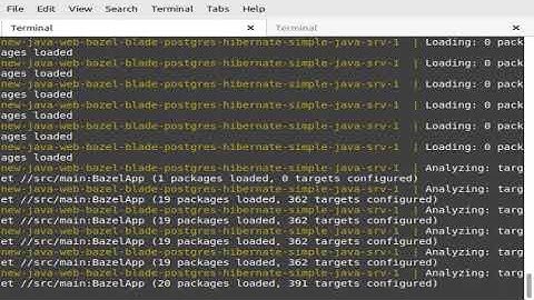 Programming {{ java bazel blade hibernate postgres }} api