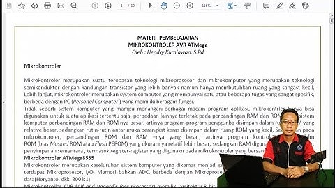 MATERI  PEMBELAJARAN SMK - ATMEGA MICROCONTROLLER