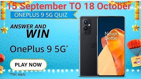 One plus 9 5g quiz answers today I Amazon OnePlus 9 5g quiz answers - YouTube.