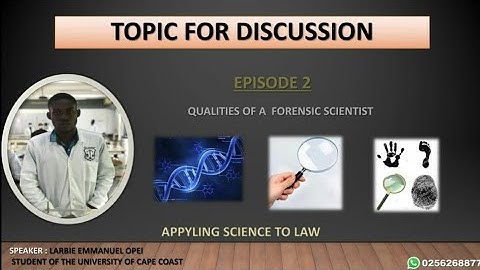 EPISODE 1: INTRODUCTION TO FORENSIC SCIENCE || TV LF