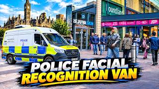 Police facial recognition van in Bradford (4K, HDR)
