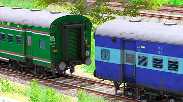 ICF ARMY COUPLING ICF BLUE COACH | BUMPY RAILROAD | RAILWORKS  | TRAIN SIMULATOR 22 | TRAIN GADI