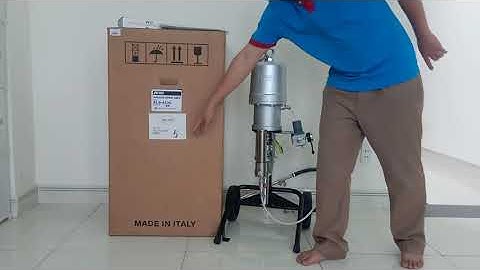 Phun sơn kết cấu thép. Máy phun sơn công nghiệp. Airless dùng khí nén Anest Iwata ALS-433C Italy