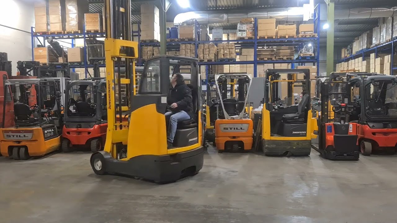 ETVC16 Jungheinrich Schubmaststapler Funktionsvideo auch für Einfahrregal möglich