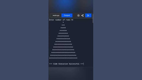 Pyramid Pattern printing in python #python #pythonprogramming #coding #pythonforbeginners #v #shorts