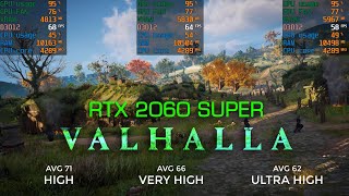 Assassin's Creed Valhalla | RTX 2060 SUPER | HIGH | VERY HIGH | ULTRA HIGH | BENCHMARK | 1080P