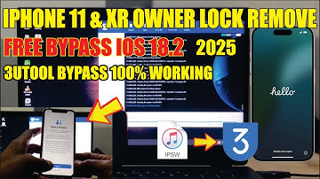 3utools icloud Remove | iPhone XR & iPhone 11 iOS 18.2 BYPASS | iBypass