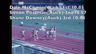 1986 New Zealand Mens100m Final