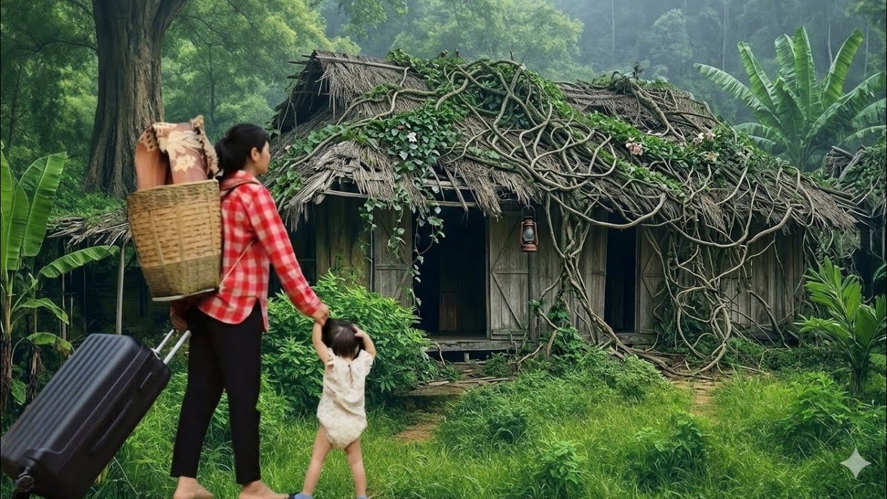 Full Video |40days Single Mother Turns an Abandoned Forest House into Everyone’s Dream Home