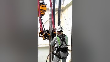 Derrickman Working on Rig #ad #drilling #rig #derrickman