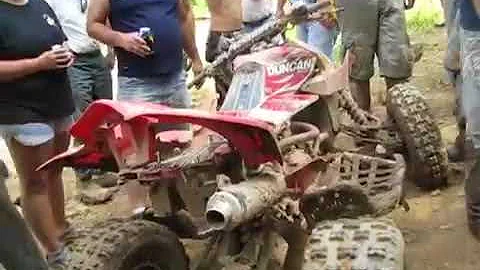 Kenny Ice Agnes  450 hill climb bad wreck roll over