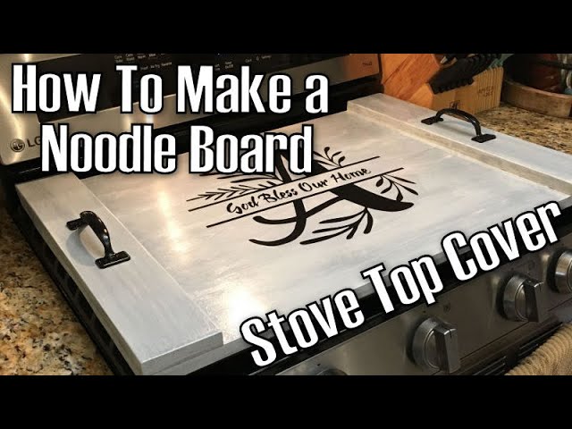 DIY Rustic Flat Top Stove Cover Tray by Walnut Hollow 