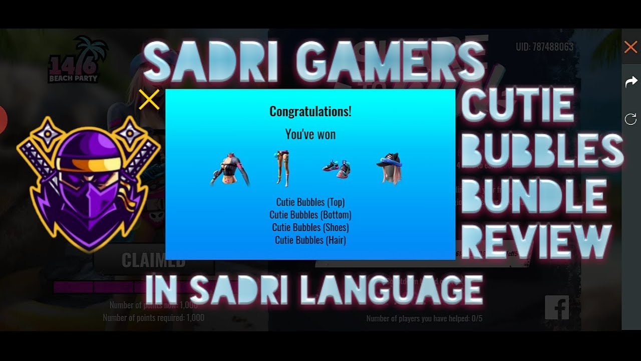 SADRI GAMERS//CUTIE BUBBLES// BUNDLE REVIEW//IN SADRI LANGUAGE - YouTube