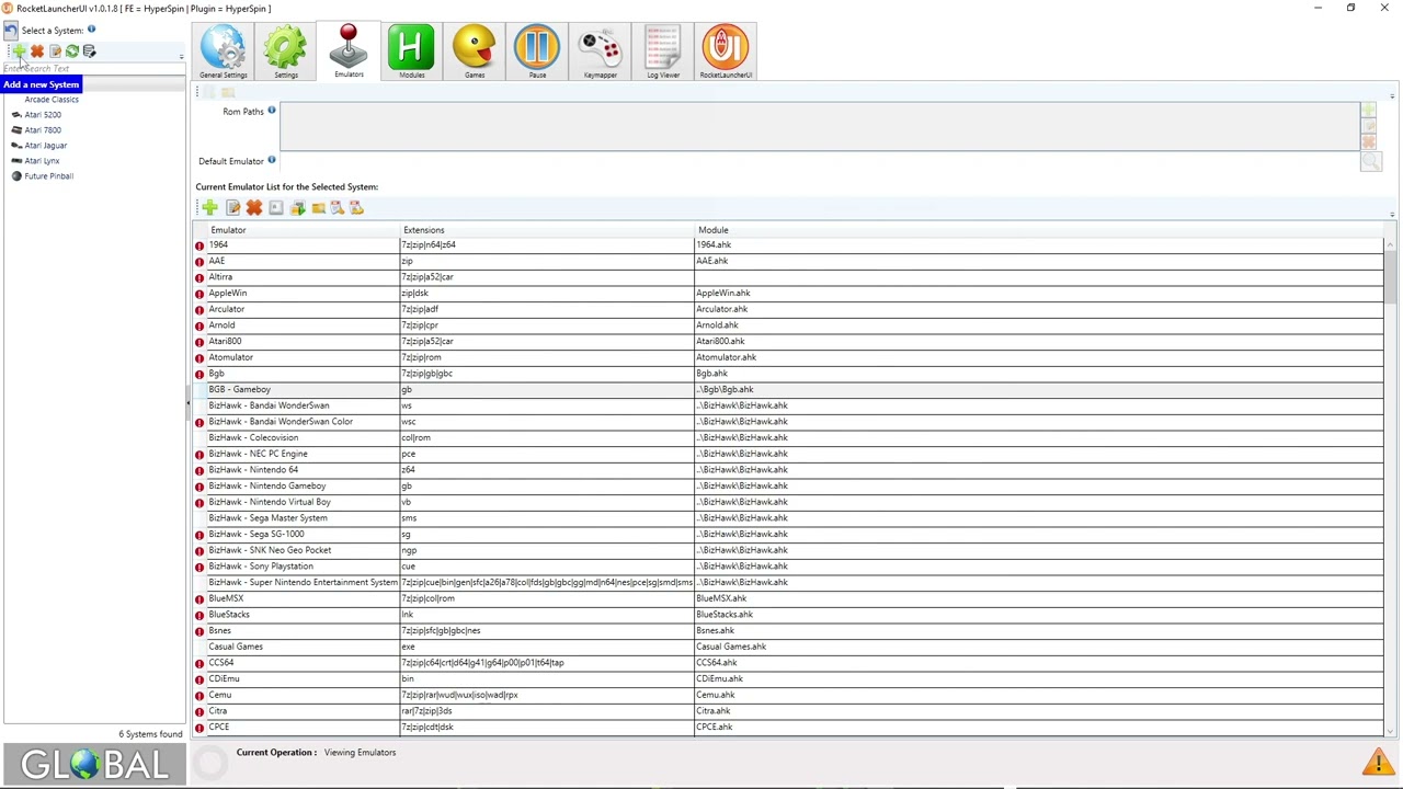 Agregar o Quitar Sistemas o Plataformas en RocketLauncher Hyperspin