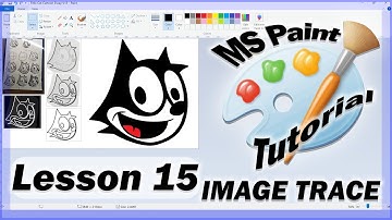 MS Paint Tutorials Lesson 15 How to Trace a Drawing or Painting
