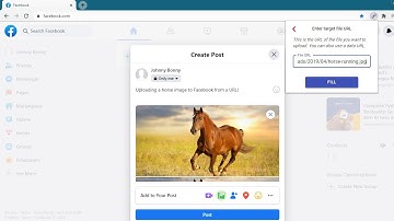 Upload file from URL - browser extension