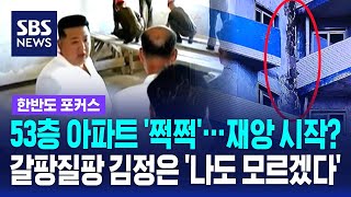 53층 아파트 '쩍쩍', 재앙 시작?…갈팡질팡 김정은 '나도 모르겠다' / SBS / 한반도 포커스