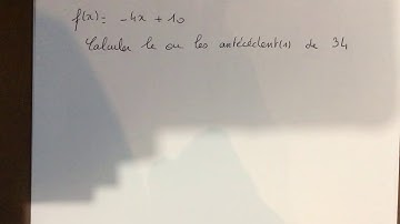 Calculer l’antécédent d’un nombre par une fonction affine