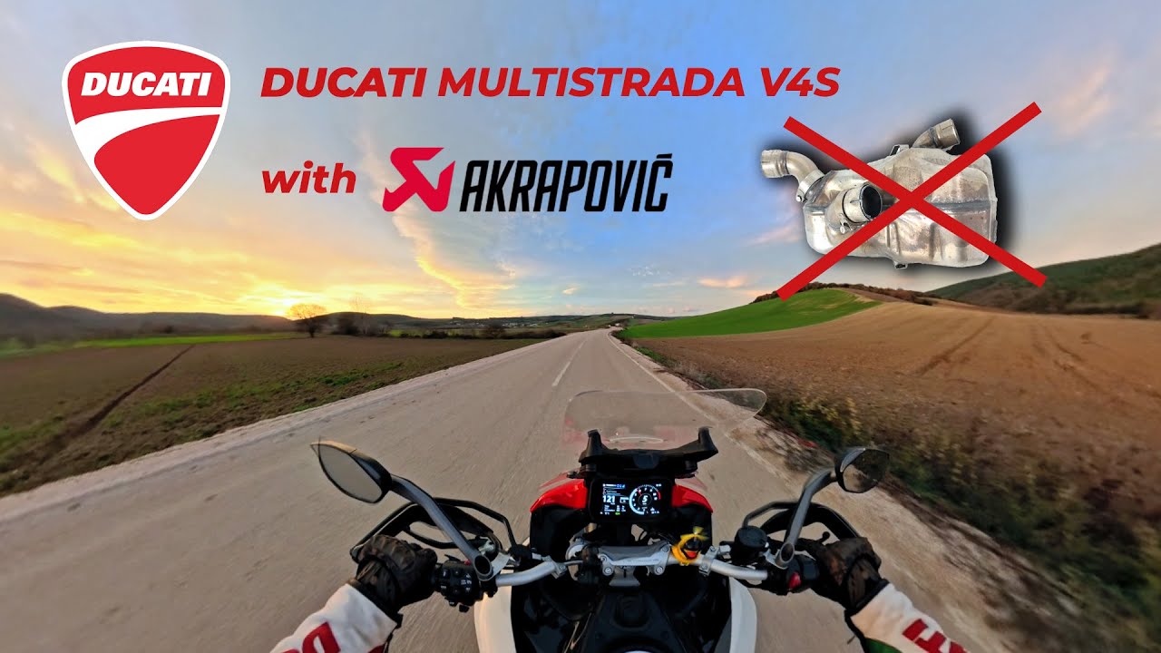 Ducati Multistrada V4S on Mudanya Village Roads | Akrapovic Exhaust Sound 🔥 Cat Delete | 4K