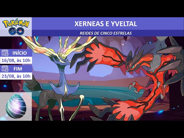 Os Pokémon Lendários Xerneas e Yveltal estrearão no Pokémon GO