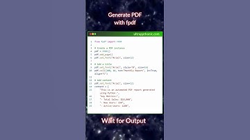 auto generate pdf reports using python #coding #programming #python