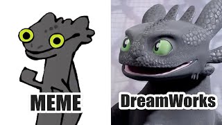 Toothless Dancing Meme Vs Dreamworks