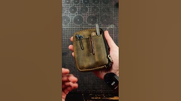 Handmade Carrier Pouch #asmr #handmadeleather #handmade #leathercraft