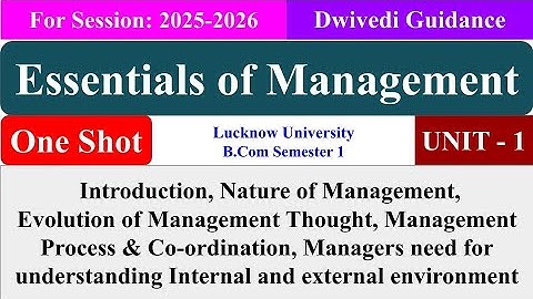 Essentials of Management Chapter 1, essentials of management bcom, essentials of management cuet pg