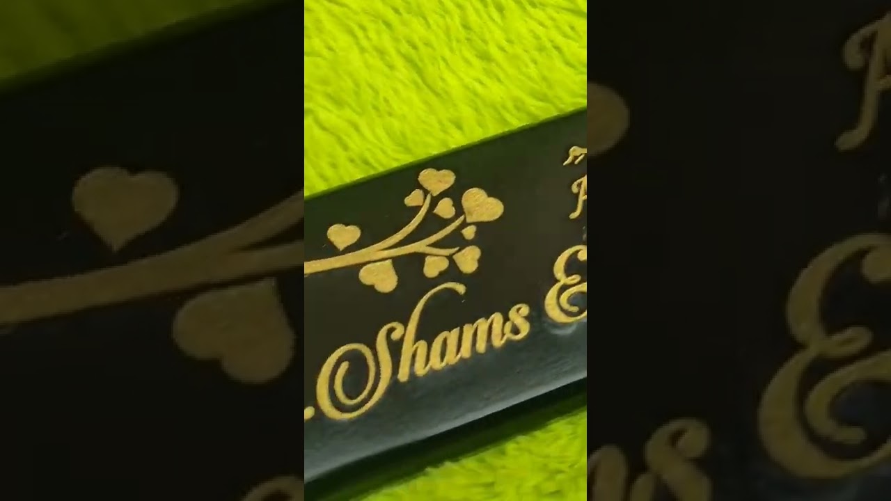 Romantic Flat Door Nameplate Design With Black & Golden Color Combination /Door Nameplate 🚪 Flat 😊