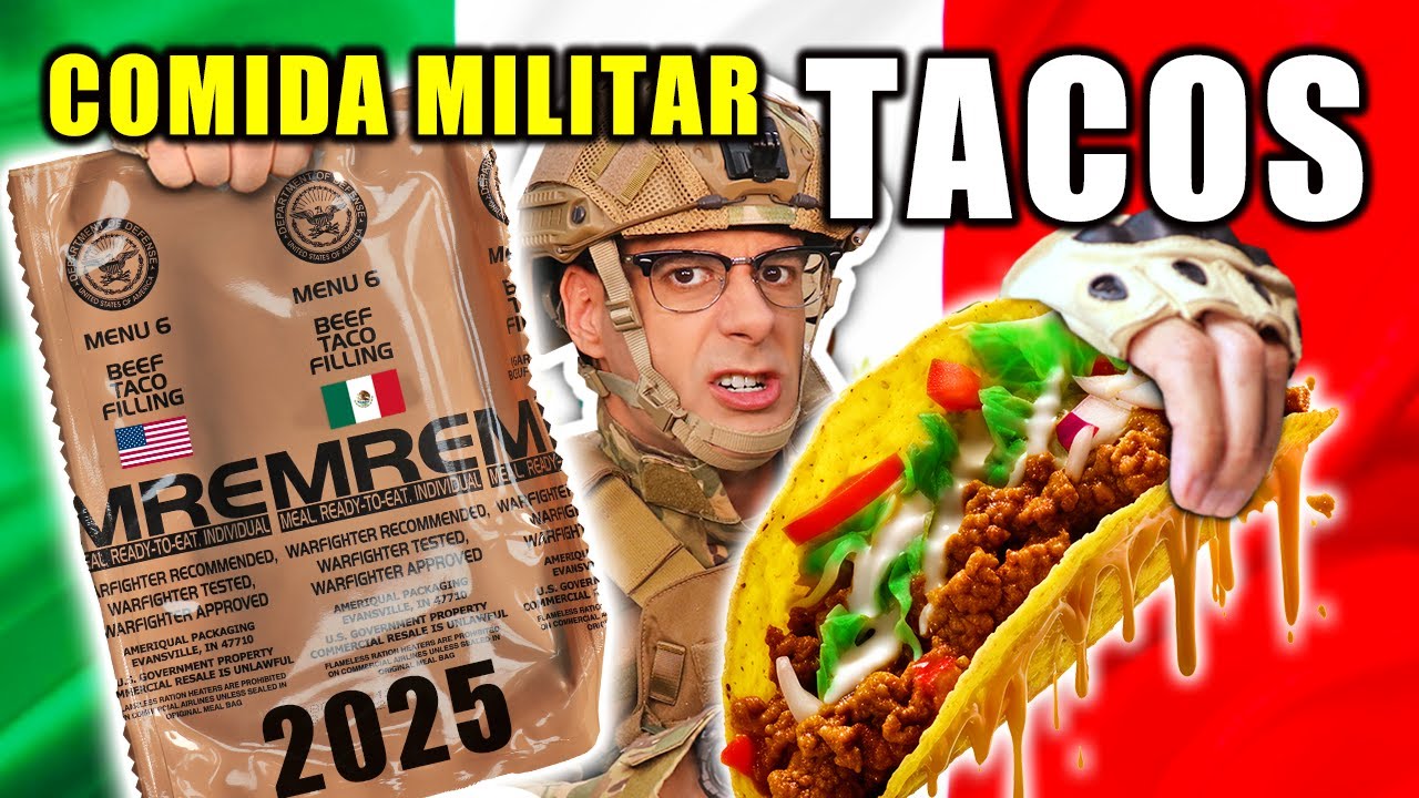 Probé NUEVA COMIDA MILITAR con TACOS MEXICANOS de 2025 | MRE USA 6
