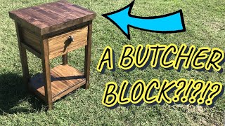 DIY Night Stand Made From A BUTCHER BLOCK?!?! (Just Piddling S1E2)