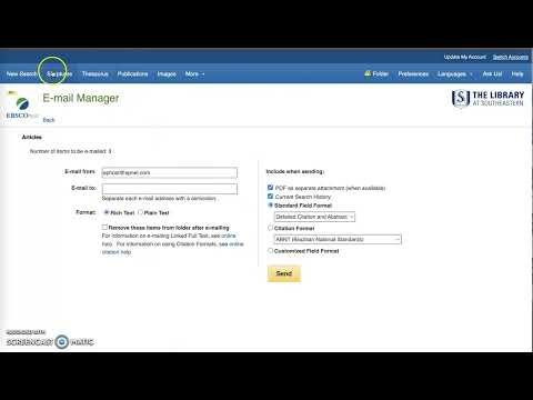 Creating an Account with EBSCO and Other Features