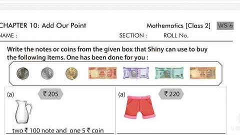 worksheet chapter 10 class 2 math
