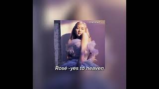 Yes to heaven(lana del rey)- Rosé aicover #blackpink #rosé#lanadelrey#alcover