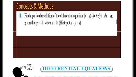 Find a particular solution of differential equation 