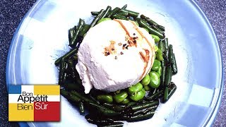 [Recette] Petite Salade De Chèvre Frais Aux Fevettes et Haricots Verts - Chef Georges Paineau