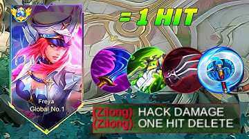 NEW ONE SHOT BUILD FOR FREYA NEW DAMAGE HACK IS HERE!!! ( must try ) FREYA BEST BUILD 2024 - MLBB