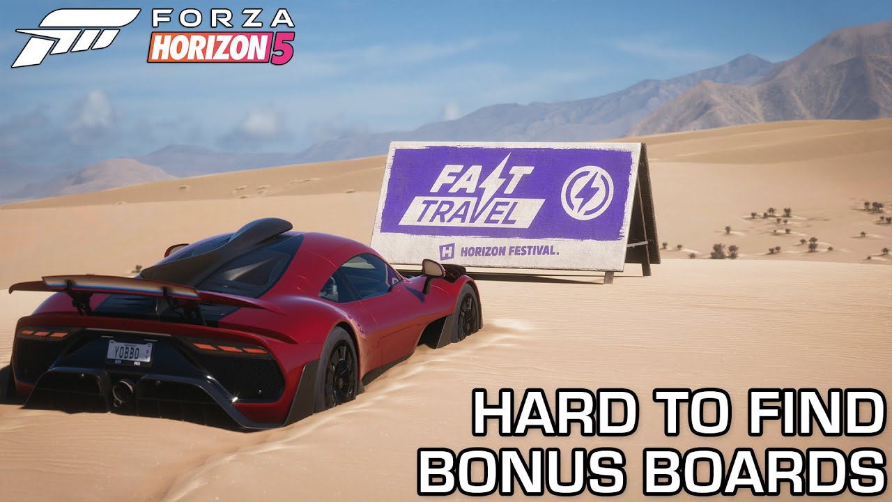Forza Horizon 5 Bonus Boards Guide, How To Smash The Hardest XP and Fast  Travel Boards