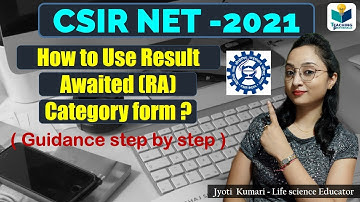 How to Use Result Awaited (RA)Category form ?