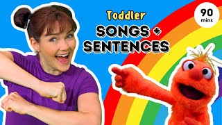 Toddler Songs & Toddler First Sentences 🎵 Learn to Talk & Sing Along ✨