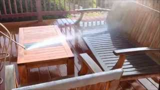 Teak patio furniture cleaning and restoration