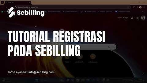 Panduan Registrasi Akun Sebilling untuk ISP atau RT/RW NET
