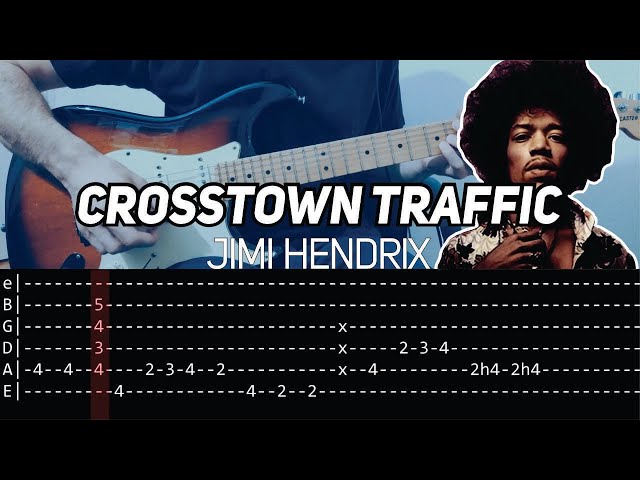 Jimi Hendrix - Crosstown traffic (Guitar lesson with TAB) class=