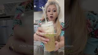 24 oz Glass Iced Coffee Cup With Lids and Straws
